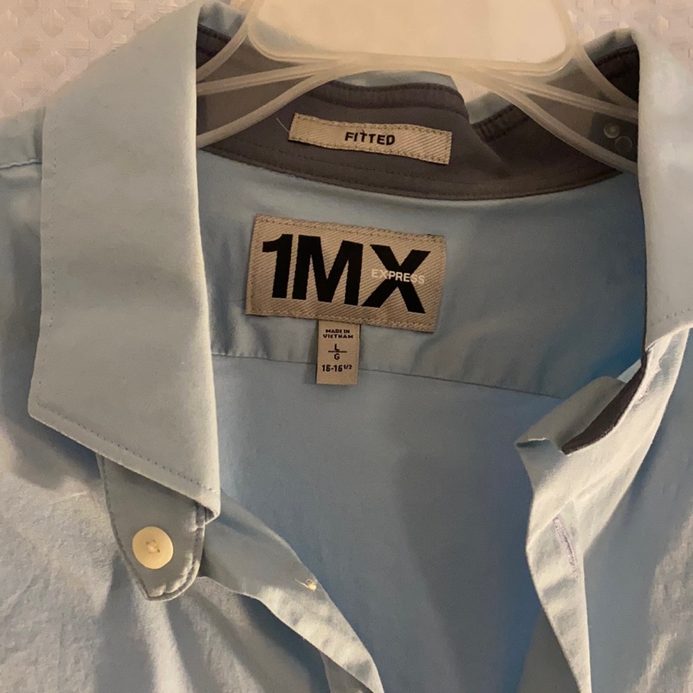 Express Light Blue men’s button down shirt
